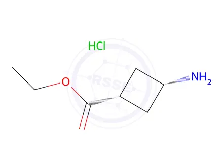 Chemical structure of Cis-Ethyl 3-aminocyclobutanecarboxylate hydrochloride