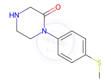 Chemical structure of 1-[4-(Methylthio)phenyl]-2-piperazinone