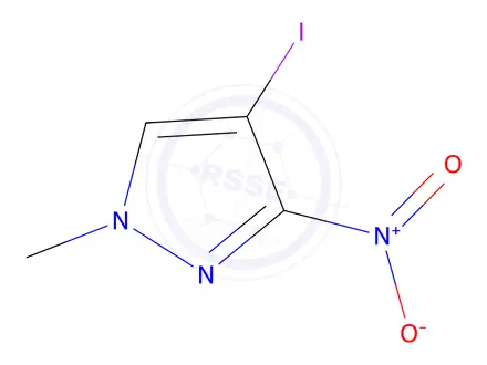 Chemical structure of 4-Iodo-1-methyl-3-nitro-1H-pyrazole