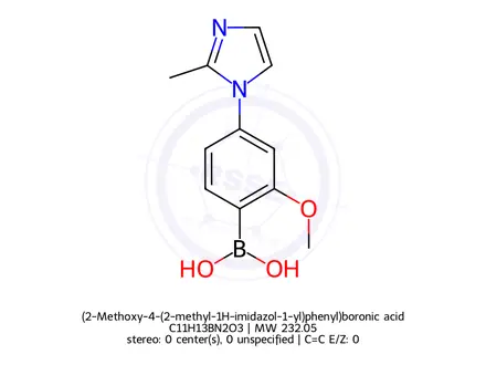 Chemical structure of (2-Methoxy-4-(2-methyl-1H-imidazol-1-yl)phenyl)boronic acid