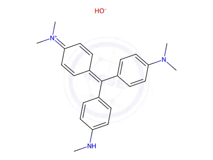 Chemical structure of [4-[[4-(dimethylamino)phenyl][4-(methylamino)phenyl]methylene]cyclohexa-2,5-dien-1-ylidene]dimethylammonium hydroxide
