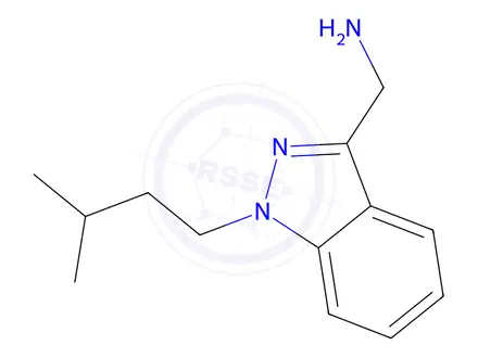 Chemical structure of [1-(3-methylbutyl)-1H-indazol-3-yl]methanamine