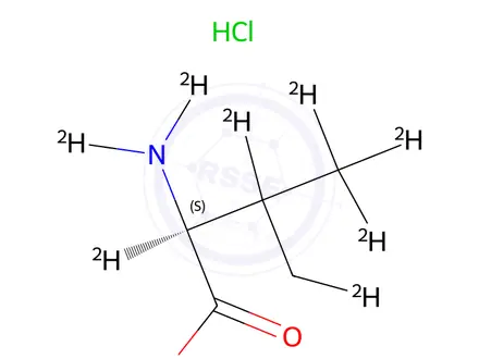 Chemical structure of L-Valine-d8 Hydrochloride