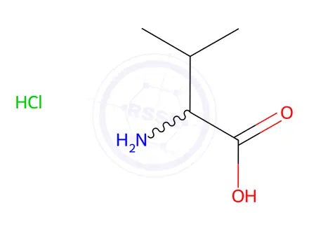 Chemical structure of Valine hydrochloride