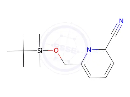 Chemical structure of 6-[[[(1,1-Dimethylethyl)dimethylsilyl]oxy]methyl]-2-pyridinecarbonitrile