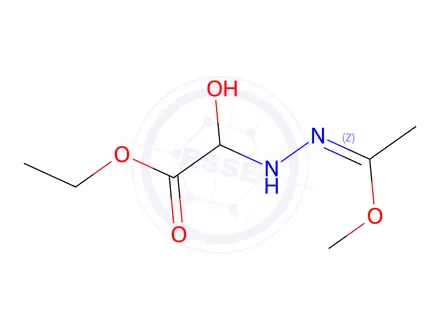 Chemical structure of Ethyl (Z)-2-hydroxy-2-(2-(1-methoxyethylidene)hydrazinyl)acetate