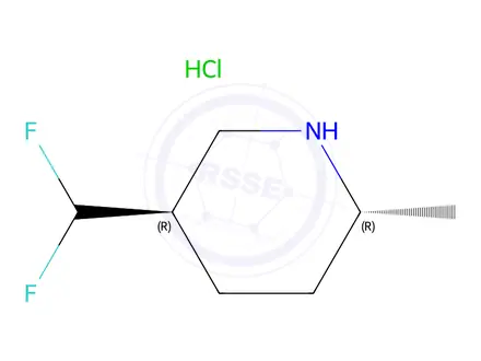 Chemical structure of (2R,5R)-5-(difluoromethyl)-2-methylpiperidine hydrochloride
