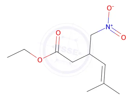 Chemical structure of 3-(Nitromethyl)-5-methyl-4-hexenoic Acid Ethyl Ester