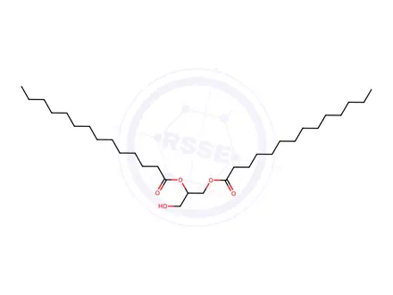 Chemical structure of Monostearin Impurity 49 (Dimyristin)