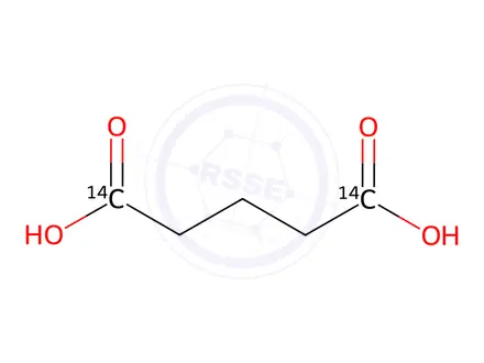 Chemical structure of GLUTARIC ACID, [1,5-14C]
