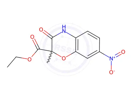 Chemical structure of Ethyl 2-Methyl-7-nitro-3-oxo-3,4-dihydro-2H-1,4-benzoxazine-2-carboxylate