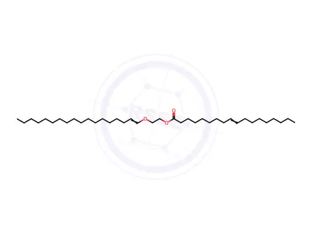 Chemical structure of Oleic acid 2-[(Z)-1-octadecenyloxy]ethyl ester