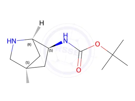 Chemical structure of Tert-butyl ((1R,4S,6S)-2-azabicyclo[2.2.1]Heptan-6-yl)carbamate