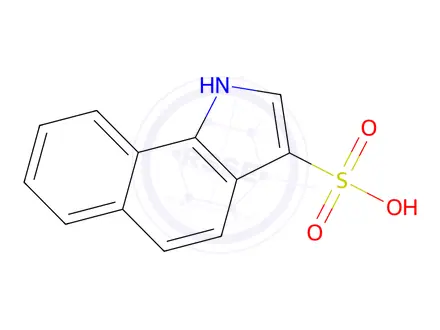 Chemical structure of 1H-benzo[g]indole-3-sulfonic acid