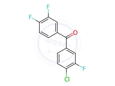Chemical structure of (4-Chloro-3-fluorophenyl)(3,4-difluorophenyl)methanone