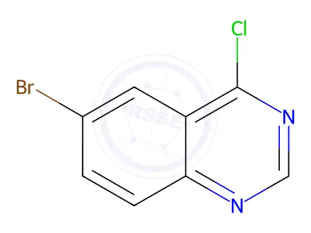 Chemical structure of 6-Bromo-4-chloroquinazoline