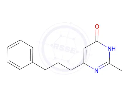 Chemical structure of 2-methyl-6-(3-phenylpropyl)pyrimidin-4-ol