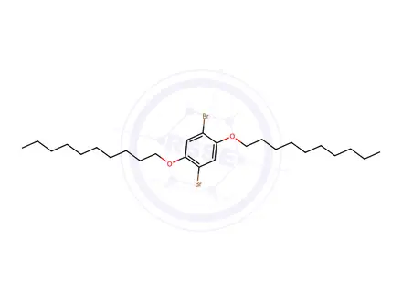 Chemical structure of 1,4-Dibromo-2,5-bis(decyloxy)benzene