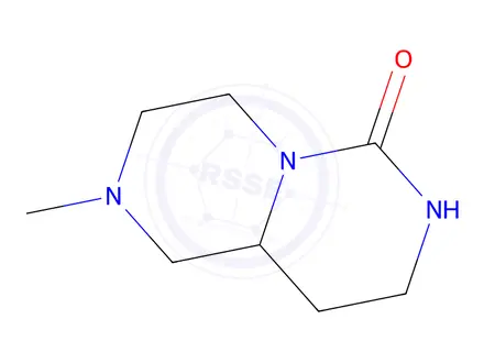 Chemical structure of 6H-Pyrazino[1,2-c]pyrimidin-6-one,octahydro-2-methyl-(9CI)