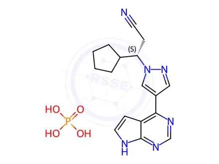 Chemical structure of (S)-Ruxolitinib Phosphate
