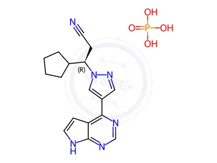 Chemical structure of Ruxolitinib Phosphate