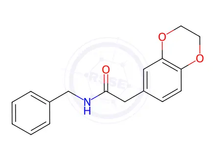 Chemical structure of n-Benzyl-2-(2,3-dihydrobenzo[b][1,4]dioxin-6-yl)acetamide