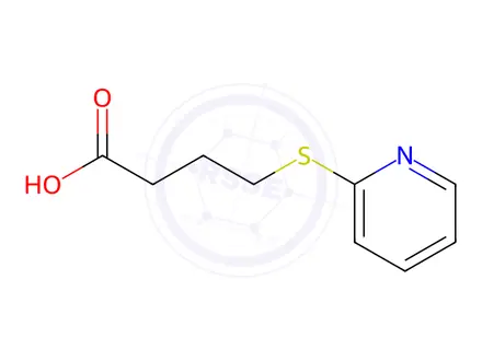 Chemical structure of Butyric acid, 4-(2-pyridylthio)-(8CI)