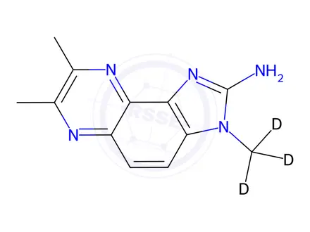 Chemical structure of 2-Amino-3,7,8-trimethyl-3H-imidazo[4,5-f]quinoxaline-d3