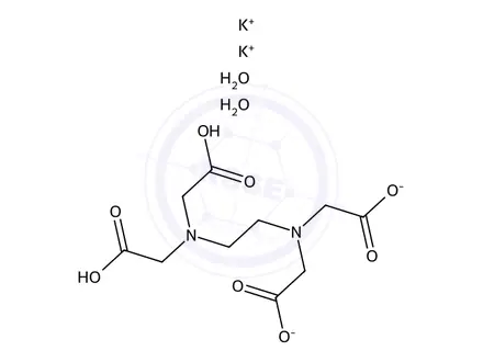 Chemical structure of Ethylenediaminetetraacetic acid dipotassium salt dihydrate