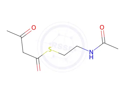Chemical structure of S-[2-(acetylamino)ethyl] 3-oxobutanethioate