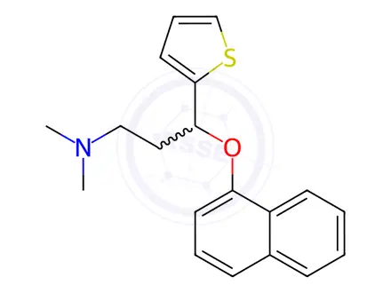 Chemical structure of 3-[(1-Naphthyl-4-D)oxy]-N,N-dimethyl-3-(2-thienyl)-1-propanamine