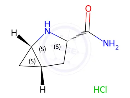 Chemical structure of (1S,3S,5S)-2-Azabicyclo[3.1.0]Hexane-3-Carboxamide Hydrochloride