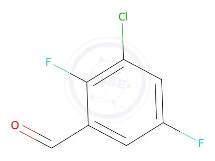 Chemical structure of 3-Chloro-2,5-difluorobenzaldehyde