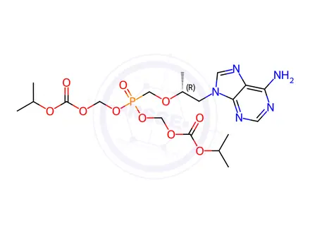 Chemical structure of Tenofovir disoproxil