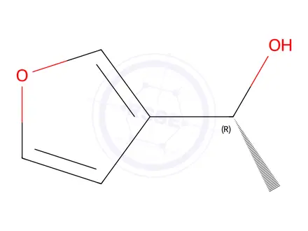 Chemical structure of (1R)-1-(furan-3-yl)ethan-1-ol