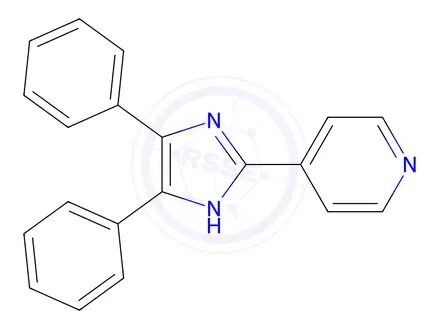Chemical structure of Pyridine, 4-(4,5-diphenyl-1H-imidazol-2-yl)-