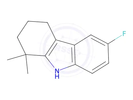 Chemical structure of 6-Fluoro-1,1-dimethyl-2,3,4,9-tetrahydro-1h-carbazole