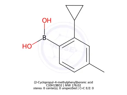 Chemical structure of (2-Cyclopropyl-4-methylphenyl)boronic acid