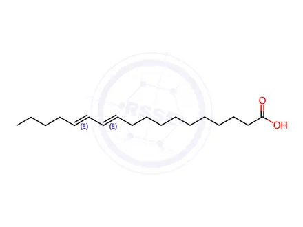 Chemical structure of 11,13-Octadecadienoic acid, (11E,13E)-