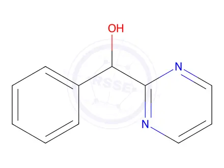 Chemical structure of 2-Pyrimidinemethanol,-alpha--phenyl-(9CI)