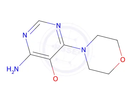 Chemical structure of 5-Methoxy-6-morpholinopyrimidin-4-amine