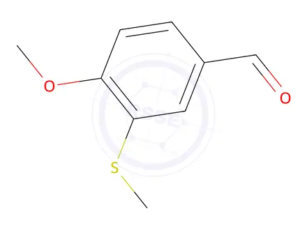 Chemical structure of 4-Methoxy-3-(methylthio)benzaldehyde