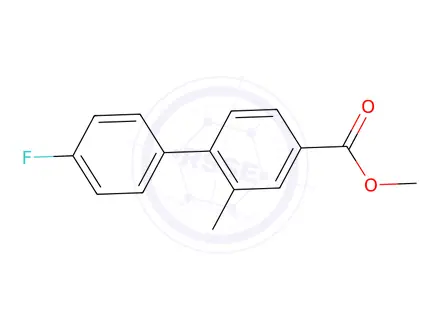 Chemical structure of Methyl 4-(4-fluorophenyl)-3-methylbenzoate