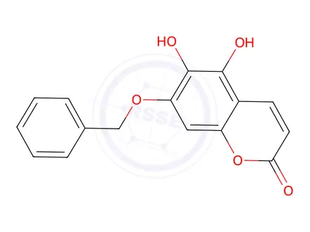 Chemical structure of 7-(Benzyloxy)-5,6-dihydroxycoumarin
