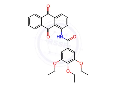 Chemical structure of N-(9,10-Dioxo-9,10-dihydroanthracen-1-yl)-3,4,5-triethoxybenzamide