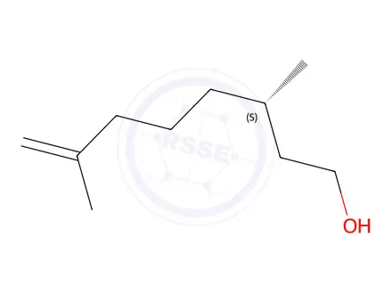 Chemical structure of rose alcohol