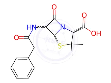 Chemical structure of Penicillin