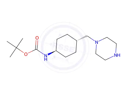 Chemical structure of Tert-butyltrans-N-[4-(piperazin-1-ylmethyl)cyclohexyl]carbamate