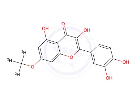 Chemical structure of 7-O-Methyl-d3 Quercetin