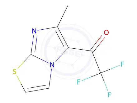 Chemical structure of 2,2,2-Trifluoro-1-(6-methylimidazo[2,1-b]thiazol-5-yl)ethan-1-one